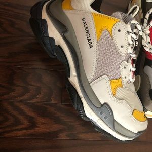 Men's Triple S Mesh & Leather Sneakers, Blue